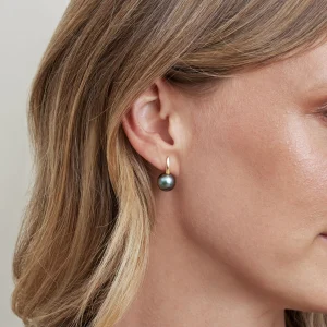 Tahitian South Sea Pearl Huggie Emily Earrings