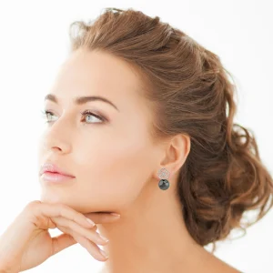 Tahitian South Sea Pearl & Diamond Faye Earrings