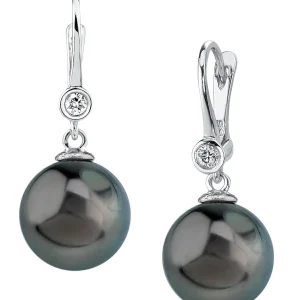 Tahitian South Sea Pearl & Diamond Michelle Earrings