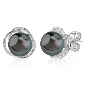 Tahitian South Sea Pearl and Diamond Lexi Earrings