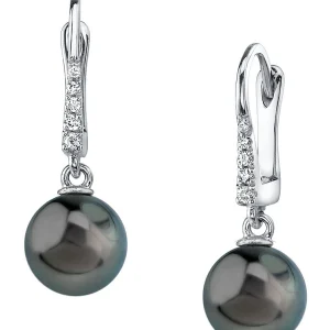 Tahitian South Sea Pearl & Diamond Susan Earrings