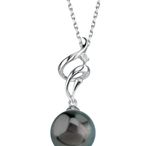 14K Tahitian South Sea Pearl & Diamond Aria Pendant