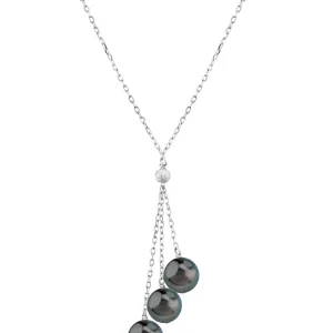 14K Gold Tahitian Pearl Tincup Cluster Pendant