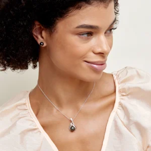 8mm Tahitian South Sea Round Pearl Stud Earrings