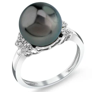 Tahitian South Sea Pearl & Diamond Nora Ring