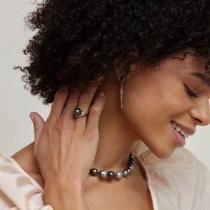 Tahitian South Sea Pearl & Diamond Sia Ring