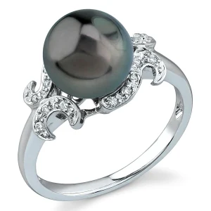 Tahitian South Sea Pearl Crown Jewel Ring