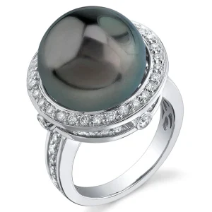 Tahitian South Sea Pearl & Diamond Bella Ring