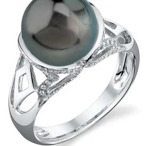 Tahitian South Sea Pearl & Diamond Abby Ring