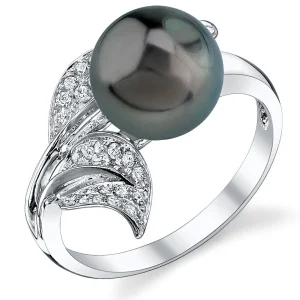 Tahitian South Sea Pearl & Diamond Eva Ring
