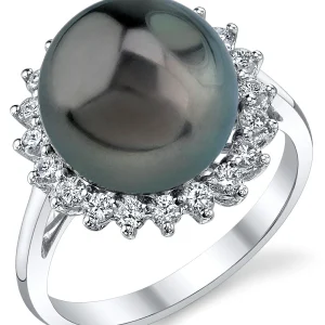 Tahitian South Sea Pearl & Diamond Sage Ring