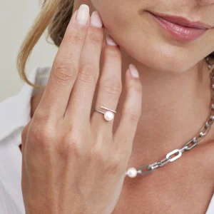Freshwater Pearl & Diamond Valentina Ring