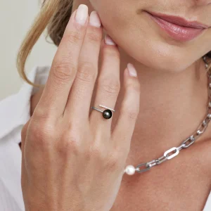 Tahitian South Sea Pearl & Diamond Valentina Ring