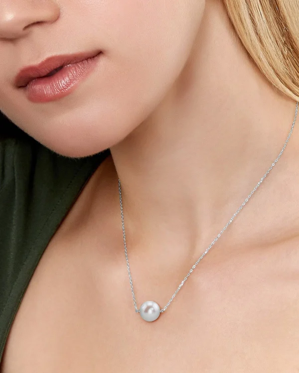 14K Gold Freshwater Solitaire Pearl & Gold Pendant