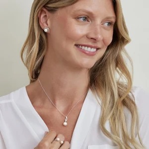 14K Gold Freshwater Pearl & Diamond Lois Pendant